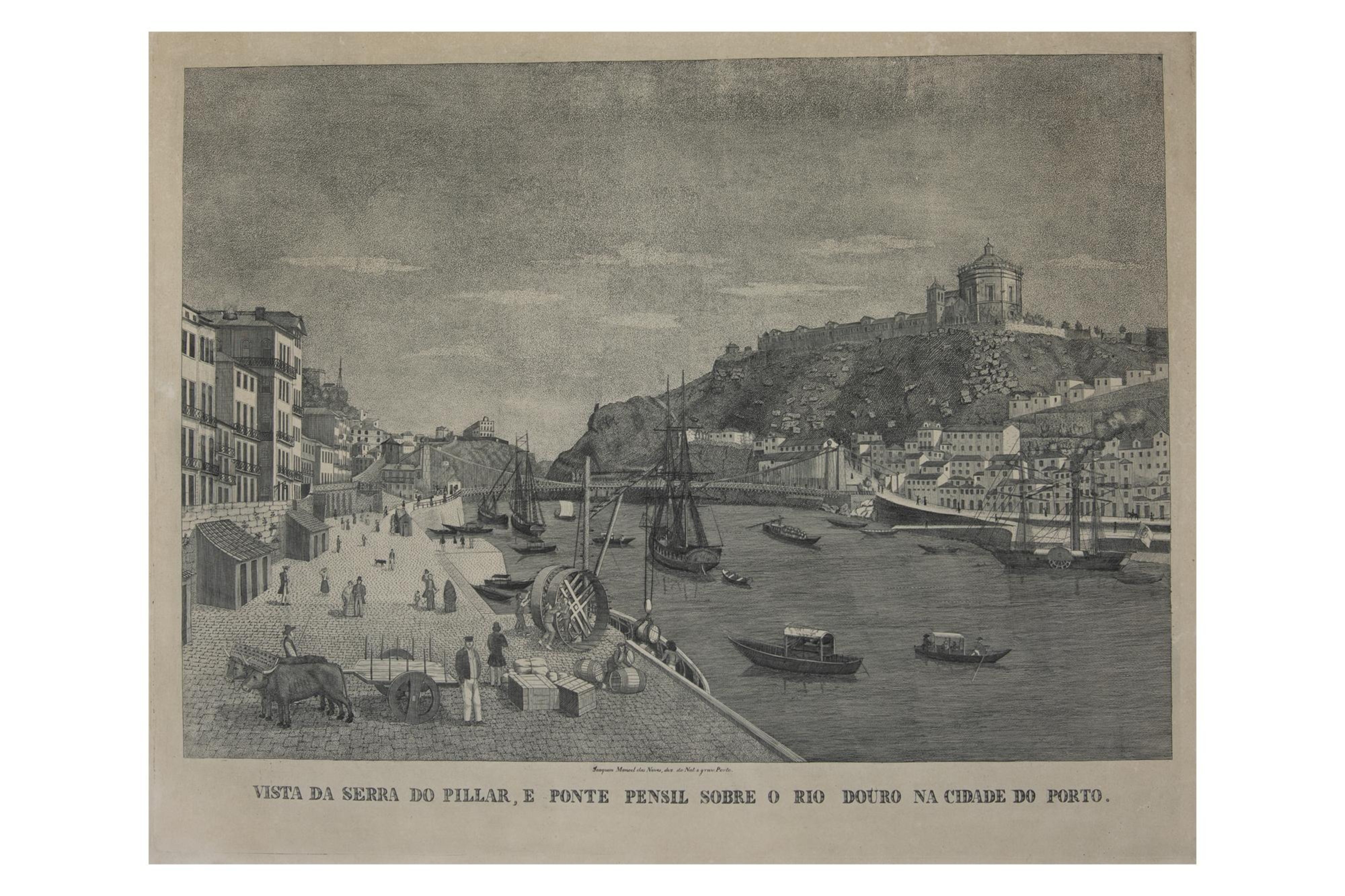 Vista da Serra do Pilar e Ponte Pênsil