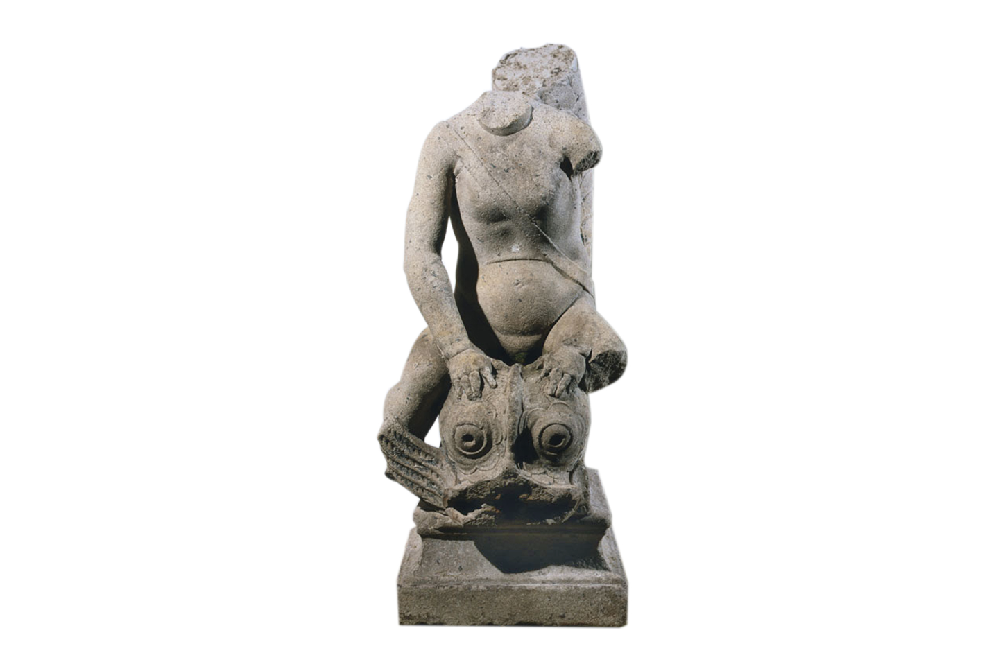 Estátua de uma figura humana desnuda