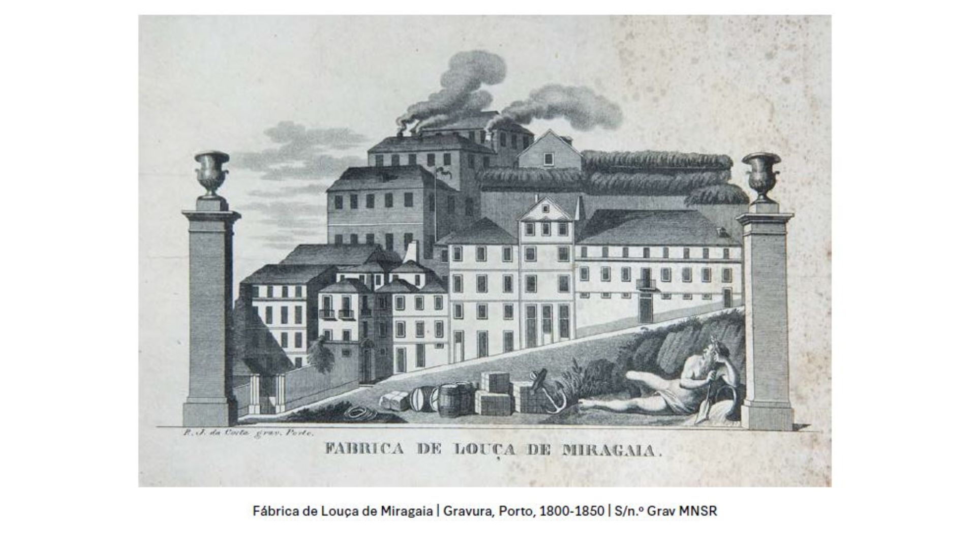 Gravura Fábrica de Louça de Miragaia