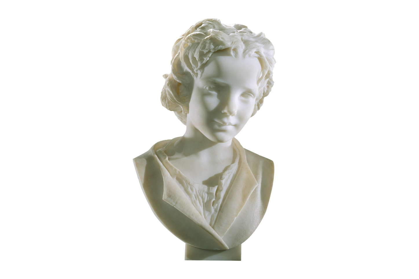 Busto em mármore de rapariga