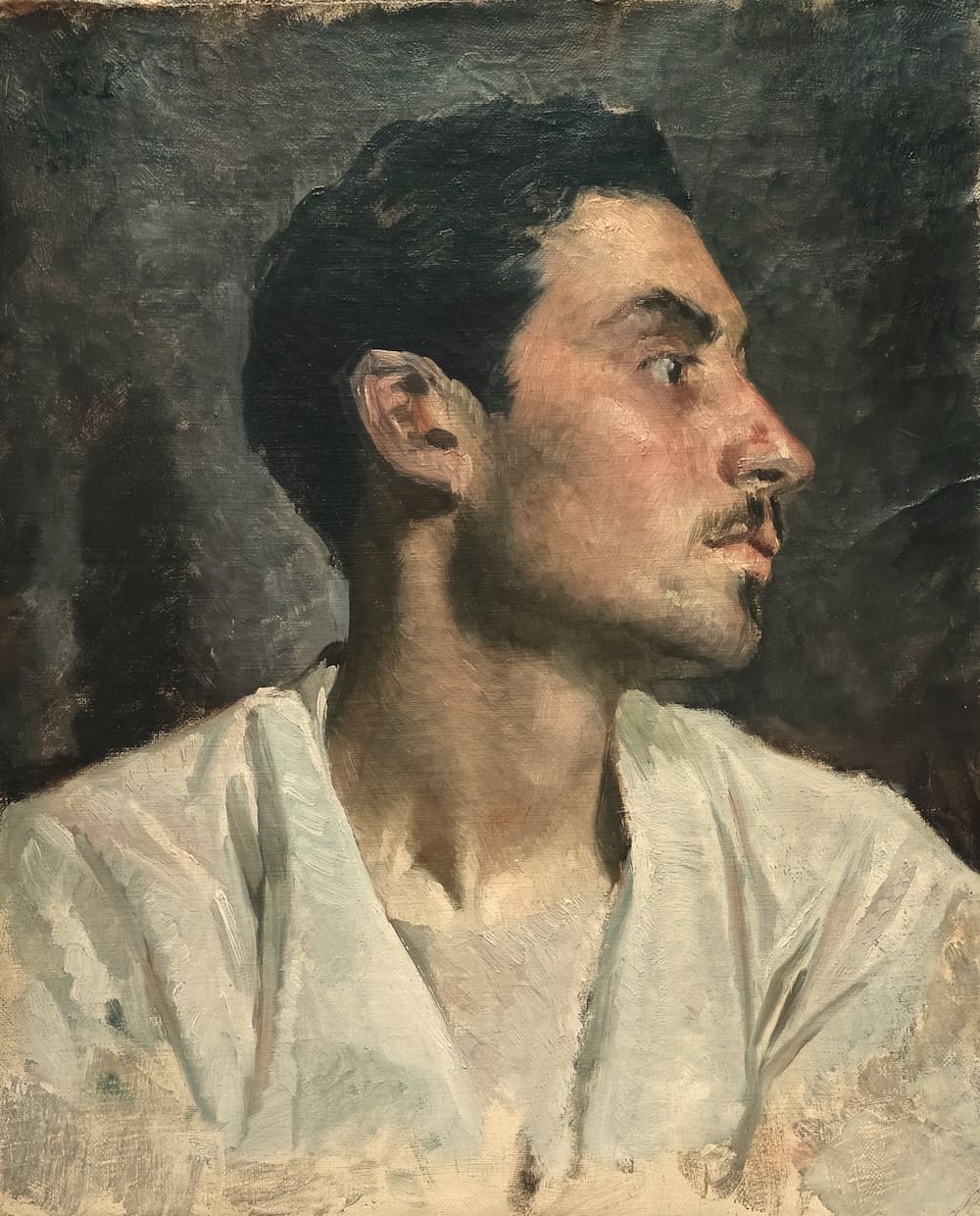 Retrato de homem de perfil